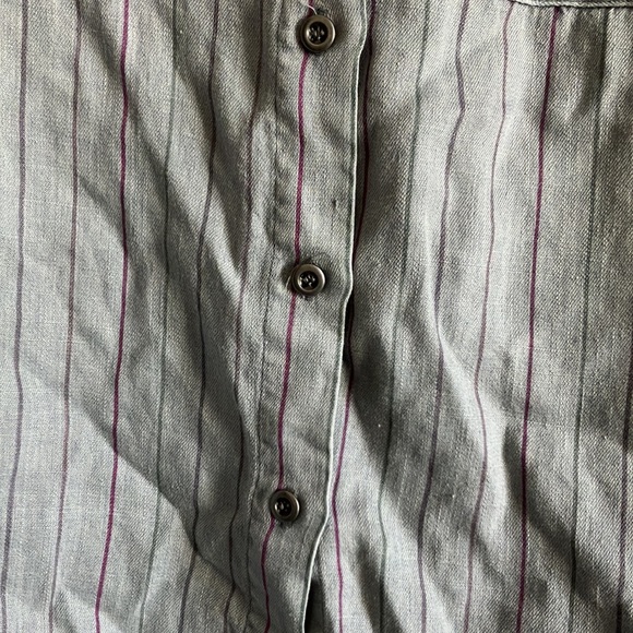 Women’s Small Blue Striped Button Down Shirt - Picture 3 of 6